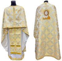 Облачение  Бело-золотое  54р/д145см  Парча "Лучезарная"
