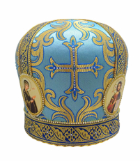 МИТРА   Блакитна   Розмір 55,5   Парча  