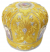 МИТРА   Жовта   Розмір 62   Парча Вишивка   Каміння Swarovski