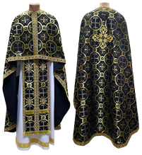 Облачение  Черное  46р/д145см   Парча  Ника"