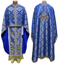 Облачение  Синее  46р/д145см   Парча "Пасхальная"