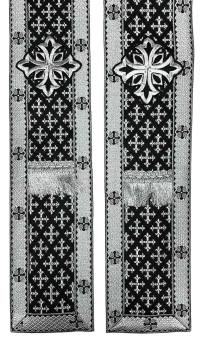 ОРАРЬ   Черный  ↔11,5см↕290см   Парча 