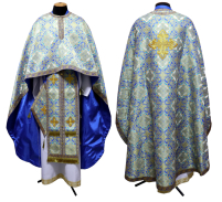 Облачение   Голубо-золотое   54р/д145см   Парча "Преображенская"
