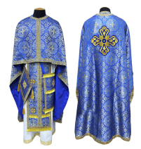 Облачение  Синее  56р/д145см   Парча "Круговерть"
