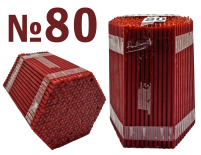 2кг Свічки   80%ВОСКОВІ   №80 ЧЕРВОНІ   Кількість - 400шт