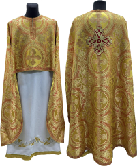 Облачение  Желтое  60р/д145см   Парча "Крест в кругу"