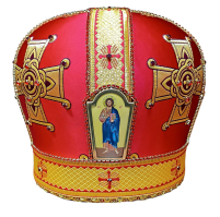 МИТРА   Красная   Размер 60  Парча 