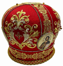МИТРА   Красная   Размер 56,5   Парча Вышивка 