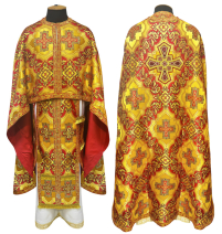 Облачение  Красное   54р  ↕145см   Парча "Преображенский крест"