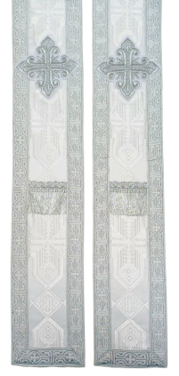 ОРАРЬ   Білий  ↔10,5см ↕290см   Парча 