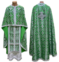 Облачение  Зеленое  54р/д145см   Парча "Подсолнух"