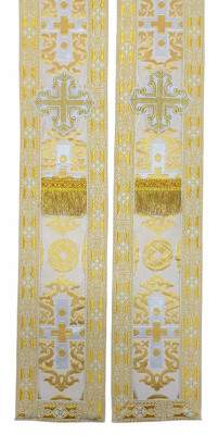 ОРАРЬ    Белый  ↔12см ↕290см   Парча 