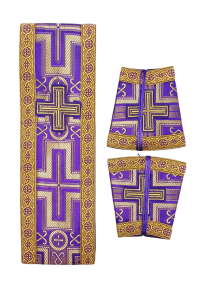 ОРАРЬ и ПОРУЧИ Фиолетовый ↔12см ↕300см Парча