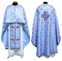 Облачение   Голубое  60р/д145см   Парча "Фроловский крест"   