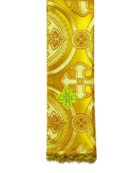 ЗАКЛАДКА для Евангелия Желтая 10,5/152см Парча Атлас