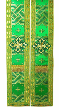 ОРАРЬ   Зеленый  ↔11.5см↕300см   Парча 