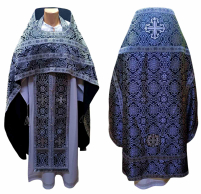 Облачение священника   Черное  58р/д155см   Парча 