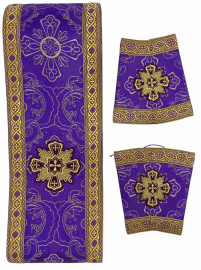 ОРАРЬ и ПОРУЧИ Фиолетовый Парча