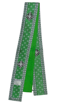 ОРАРЬ   Зеленый  ↔10см ↕300см   Парча 