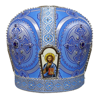МИТРА   Блакитна  Розмір 57  Парча  