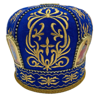 МИТРА   Синя   Розмір 61   Оксамит Вишивка 