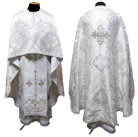 Облачение   Белое   52р/д140см   Парча "Преображенский Крест"
