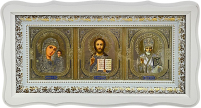 Тройник Вседержитель Казанская Николай   21/39см  Дерево 