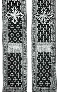 ОРАРЬ   Черный  ↔11,5см↕290см   Парча 