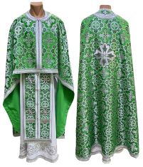 Облачение  Зеленое  58р/д145см   Парча "Подсолнух"