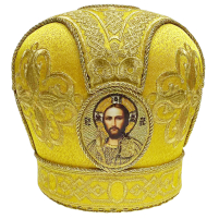 МИТРА   Жовта   Розмір 55   Парча  Вишивка 