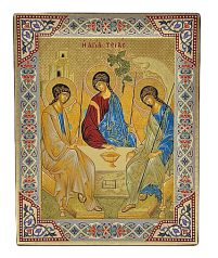 СВЯТА ТРІЙЦЯ   ↕19см ↔15см МДФ Шовкографія Воск Греція