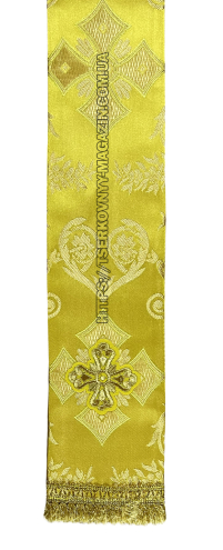 ЗАКЛАДКА для Евангелия Желтая 10/140см  Парча