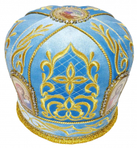 МИТРА   Блакитна   Розмір 61   Велюр Вишивка 