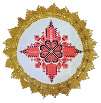 ПІДСТАВКА під підсвічник Біла 19,5см Парча