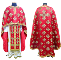 Облачение  Красное   58р/д145см   Парча "Ликийский крест"