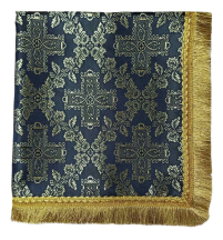 СКАТЕРТЬ   Черная   ↕70см ↔70см  Парча 