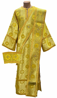 СТИХАРЬ Дьяконский   Желтая 50р/д140см   Парча 