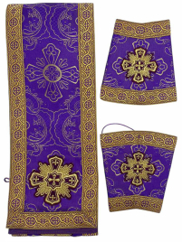 ОРАРЬ  и ПОРУЧИ Фиолетовый Парча