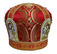 МИТРА   Красная   Размер 58.5  Парча  Вышивка  