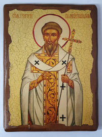 ГРИГОРІЙ ВЕЛИКИЙ   23/17см Дерево Літографія