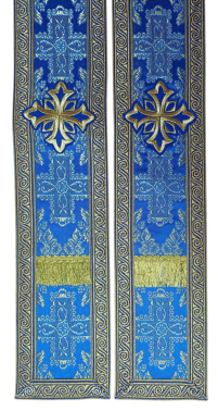 ОРАРЬ   Синій  ↔12см↕300см   Парча 