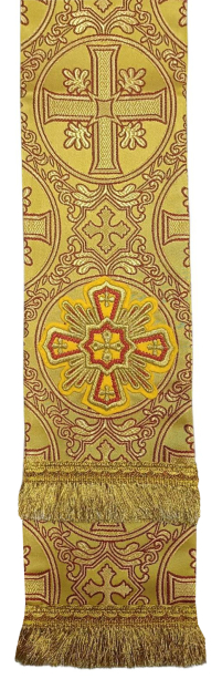 ЗАКЛАДКА для Евангелия Желтая 12/140см Парча 