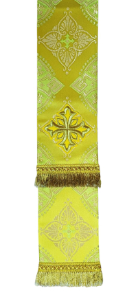 ЗАКЛАДКА для Евангелия Желтая 12/140см Парча 