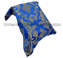 НАКИДКА на АНАЛОЙ  ↑50см ⟷ Верх 34см ⟷Низ 38см  Синя  Парча