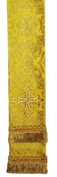 ЗАКЛАДКА для Евангелия Желтая 10/140см Парча 