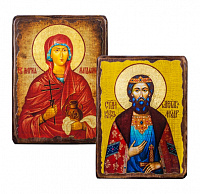 Именные. Иконы на ДЕРЕВЕ, Малые, Под старину